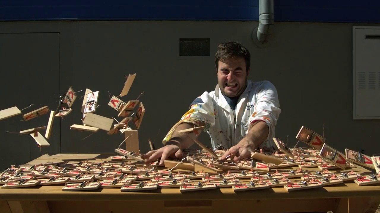 Mousetrap Chain Reaction In Super Slow Motion