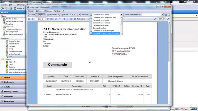 EBP Gestion Commerciale Open Line : Les devis et factures