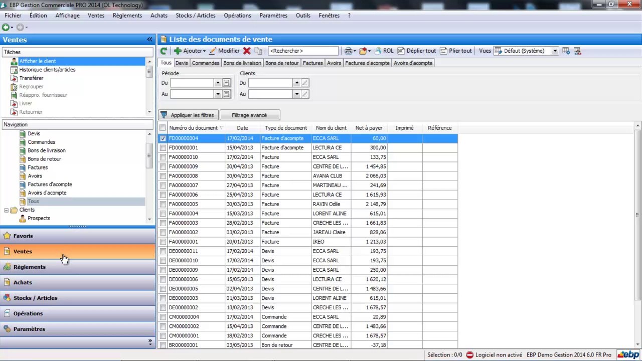 EBP Gestion Commerciale Open Line : les réapprovisionnements automatique