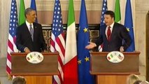 Roma - Conferenza stampa al termine dell'incontro Renzi - Obama (27.03.14)
