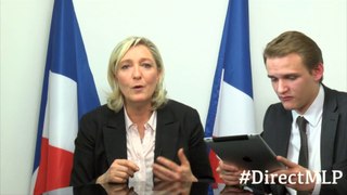 Marine s'adresse aux Français en direct sur internet (27 mars)