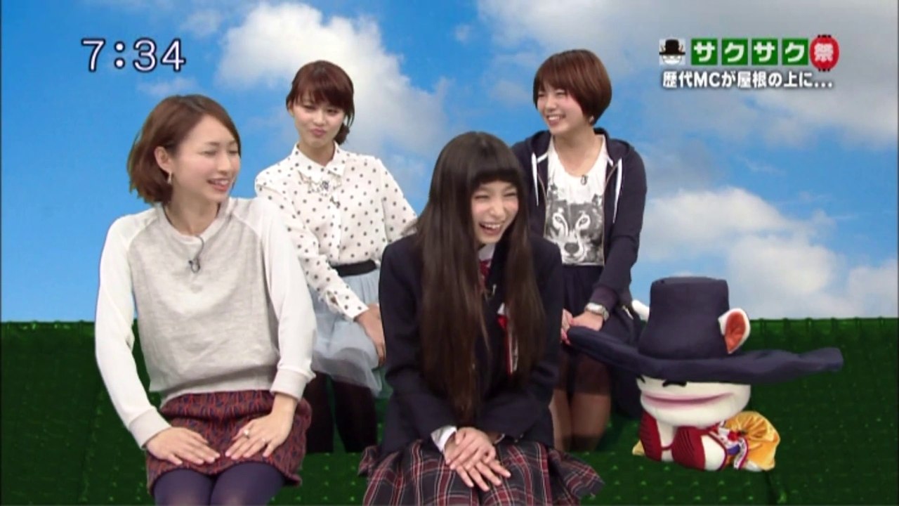 sakusaku.14.03.28 (2) 歴代MC勢揃い「カエラちゃんだけVTR」