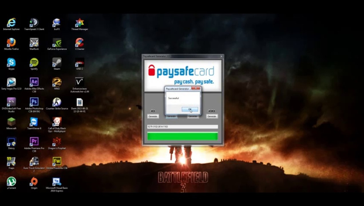 Paysafecard Generator working March 2014