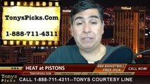 Detroit Pistons vs. Miami Heat Pick Prediction NBA Pro Basketball Odds Preview 3-28-2014