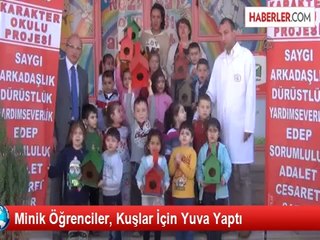 Minik Öğrenciler, Kuşlar İçin Yuva Yaptı
