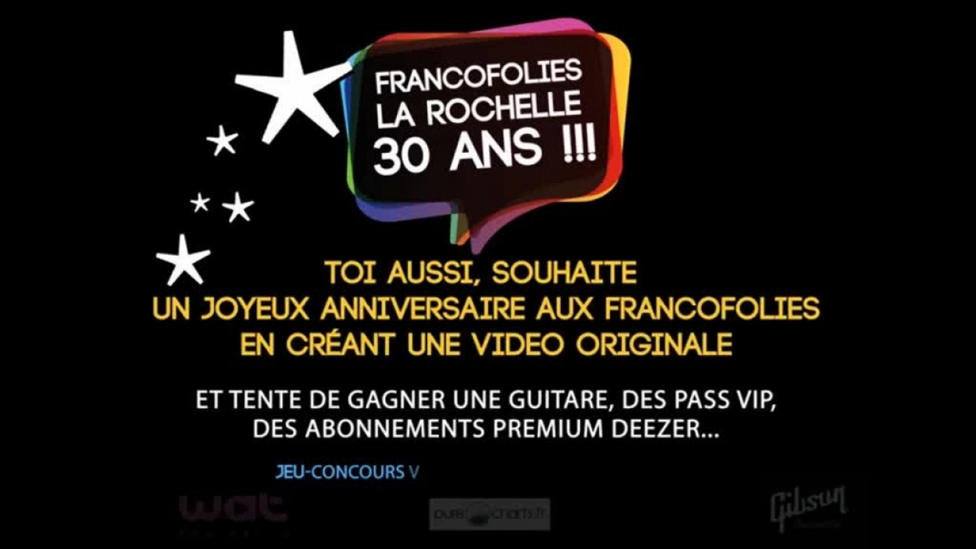 Francofolies 14 Concours Video Anniversaire Teaser Video Dailymotion