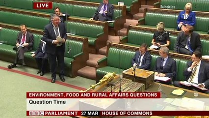 House of Commons_ Questions to Owen Paterson on the badger cull 27Mar14