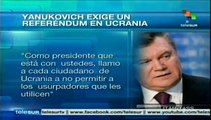 Yanukovich pide un referendum en cada región de Ucrania