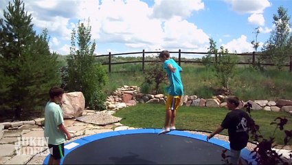 Trampoline Double Jump Goes Wrong | #ThrowbackThursday