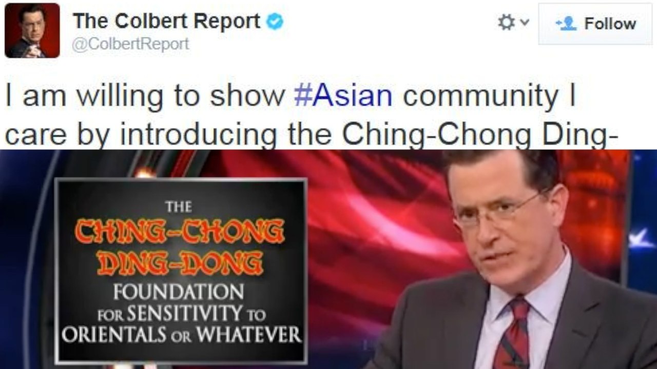 #CancelColbert Trends After 'Racist' Colbert Report Tweet