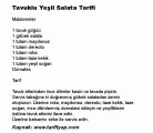 Tavuklu Yeşil Salata Tarifi