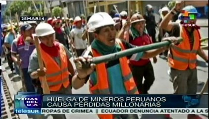 Gobierno de Perú se niega a dialogar con mineros en huelga