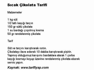 Sıcak Çikolata Tarifi