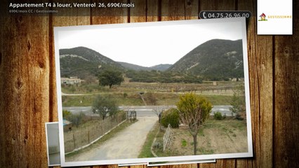 Appartement T4 à louer, Venterol  26, 690€/mois