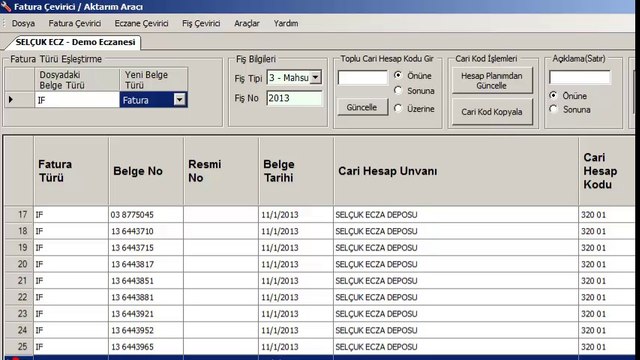 Eczane Çevirici'den Datasoft Programına Ecza Depolarından Fatura Aktarımı (SESLİ) (Yeni)