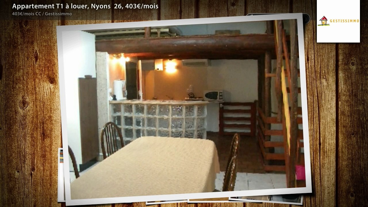Appartement T1 à louer, Nyons  26, 403€/mois