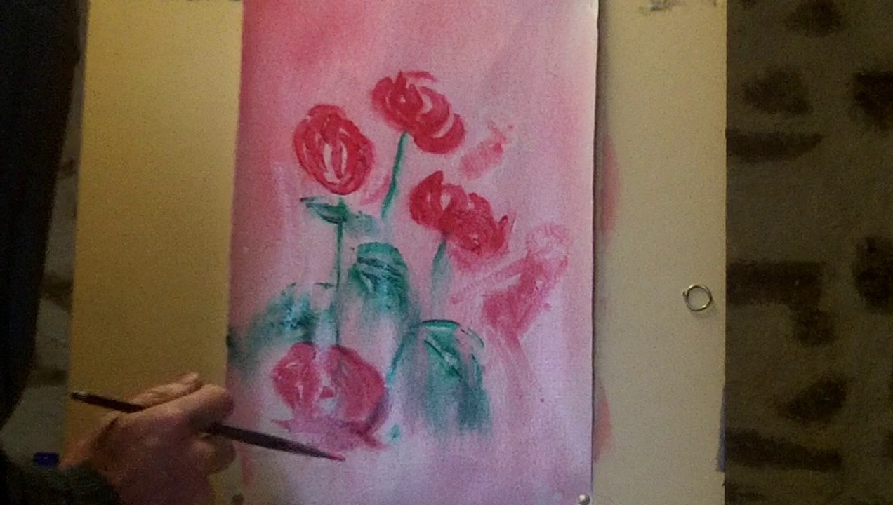 peindre un bouquet de fleurs en 10 mn