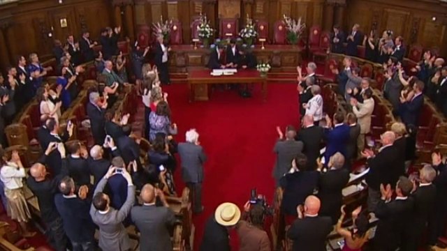 Gay marriage legalised: Same-sex couples tie the knot