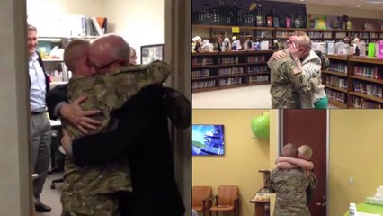 Download Video: Emotional Reunions as Soldier Surprises Family