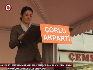 ÖZLEM YEMİŞÇİ AK PARTİ MİTİNGİNDE BAYSAN'A YÜKLENDİ