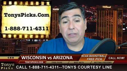 Arizona Wildcats vs. Wisconsin Badgers Pick Prediction NCAA Tournament College Basketball Odds Preview 3-29-2014