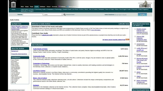 Un peu L.E.J. : héberger ses enregistrements sur The Internet Archive