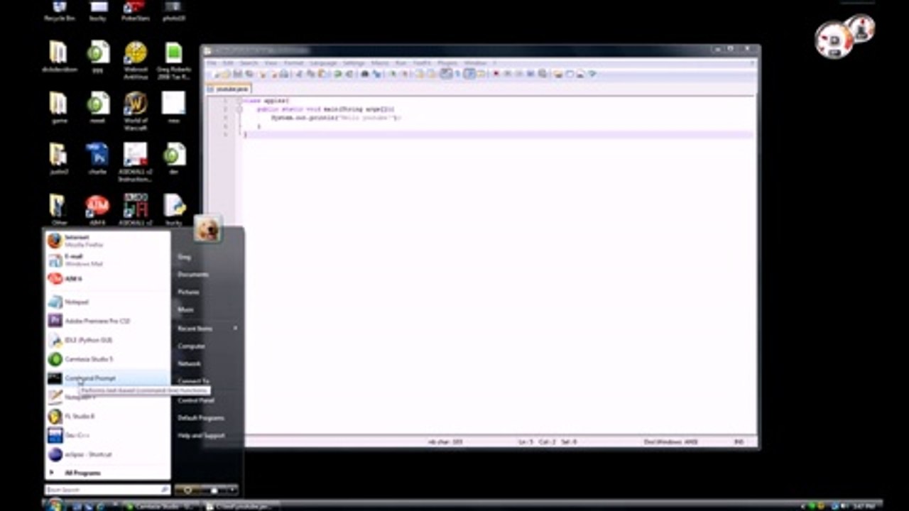 Java Level 1 Tutorial - 2 - Running a Java Program
