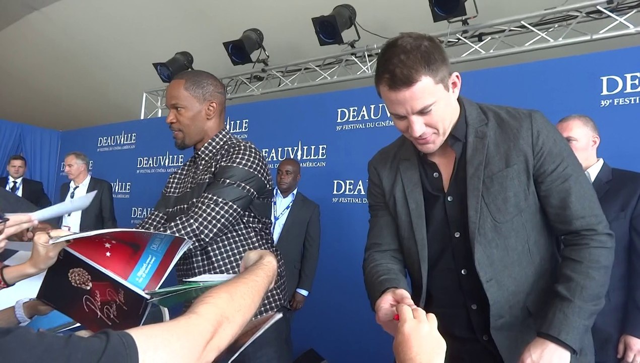 Channing Tatum & Jamie Foxx - conférence de presse White House Down Deauville 2013