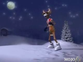 La renna sbronza augura Buon Natale