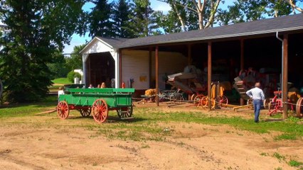 Walking around Fort Edmonton.