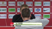 Conférence de presse Stade Brestois 29 - Havre AC (1-1) : Alex  DUPONT (SB29) - Erick MOMBAERTS (HAC) - 2013/2014