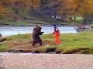 Man Fighting Bear Comercial