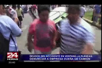Ventanilla: deudos de accidente evalúan denunciar a empresa dueña de camión