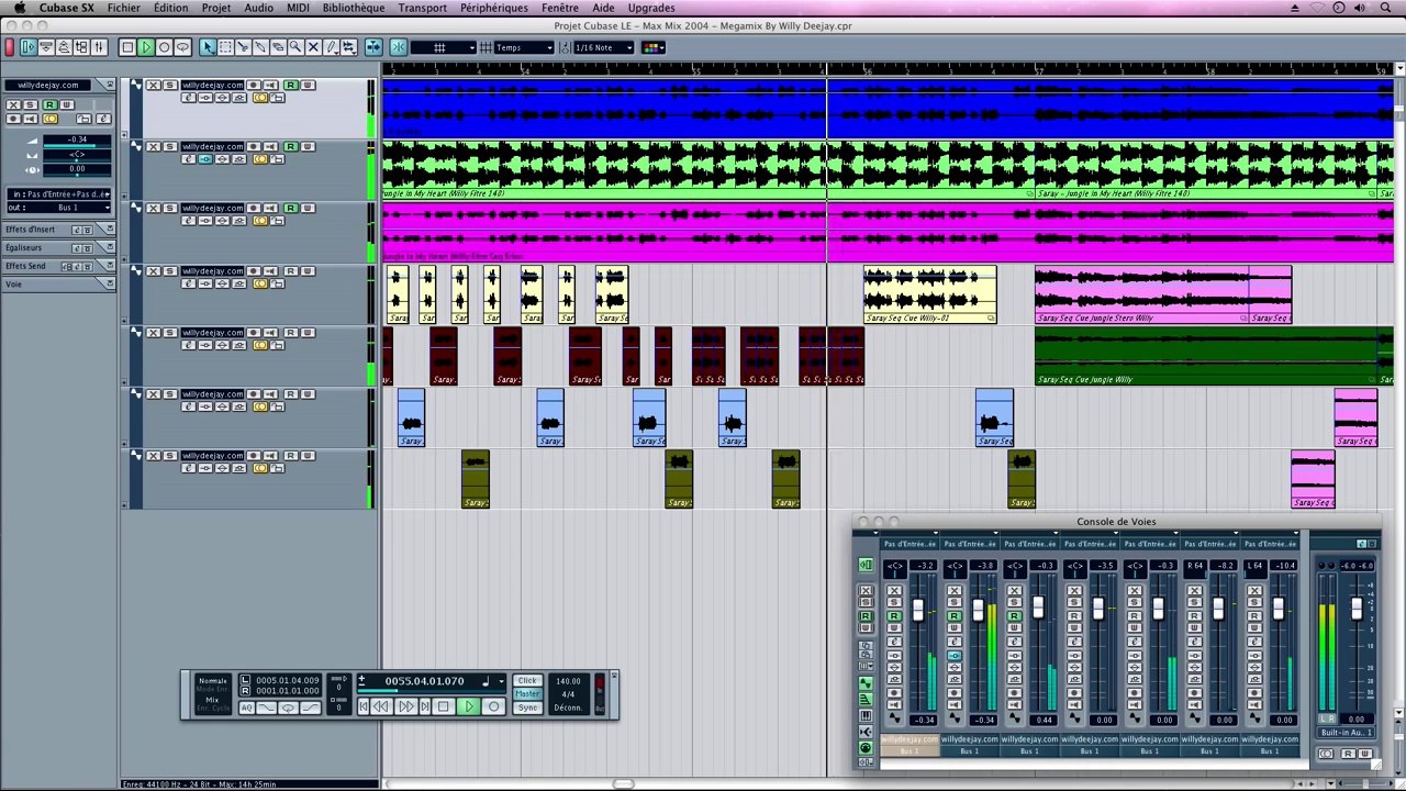 Max Mix 2004 - Megamix By Willy Deejay Cubase SX 1 Mac OSX (HD)