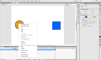 Birden fazla katmanla hareket animasyonu gerçekleştirme (Flash Professional)