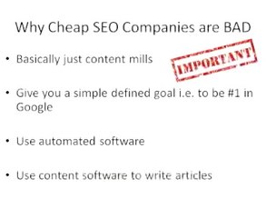 Cheap SEO is Bad For Your Site Webinar Mad Scientist Digital