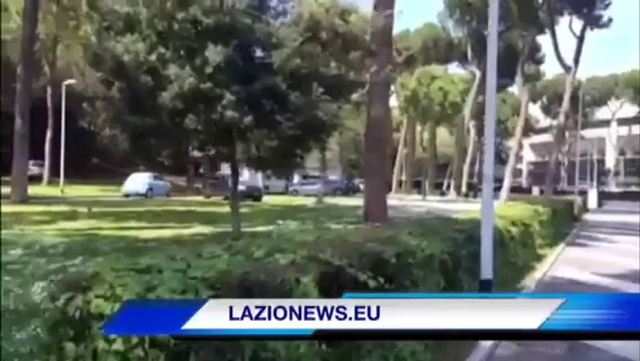30.3.14- L'arrivo della Lazio allo stadio Olimpico prima del match con il Parma