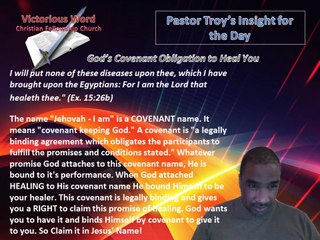 God's Covenant Obligation to Heal You