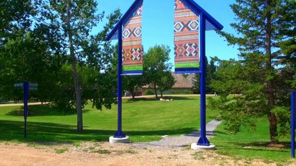 Entering Ukrainian Village Heritage Site.