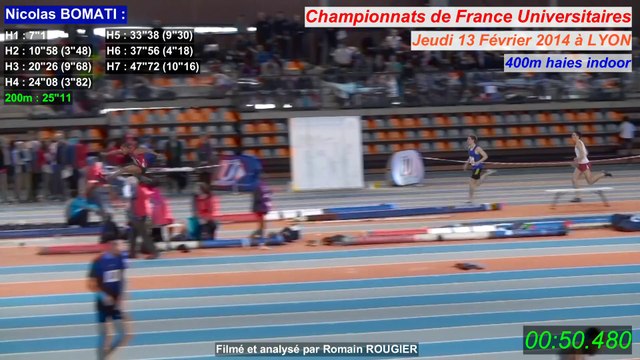Nicolas BOMATI - 400m haies indoor - 53 27