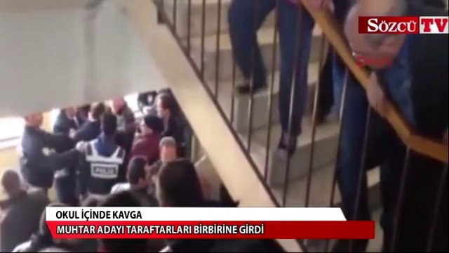 Muhtar adayı taraftarları birbirine girdi