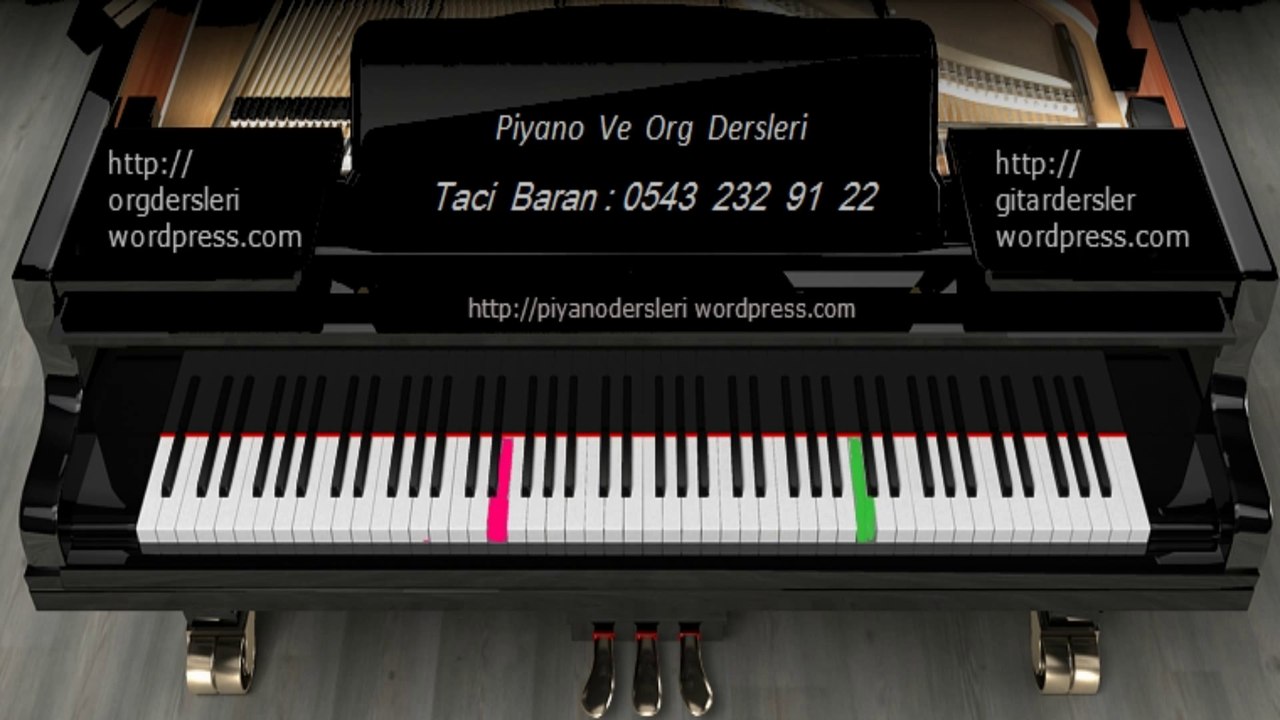 PİYANO DERSİ :FÜR ELİSE - Taci Hoca - 0543 232 91 22