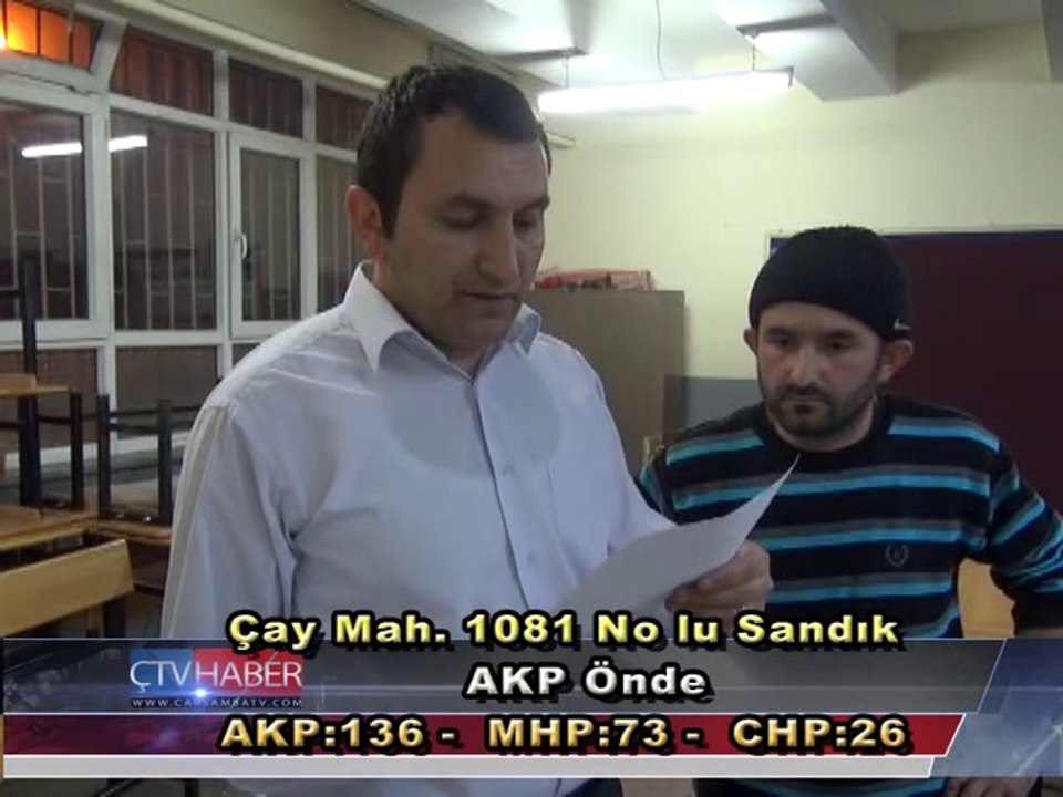 AKP Çay Mahallesinde %50 ye Yakın Farkla Önde