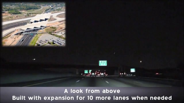 Time lapse drive from ATL Hwy 400 South / 85-75 Hwy to Hartsfield International