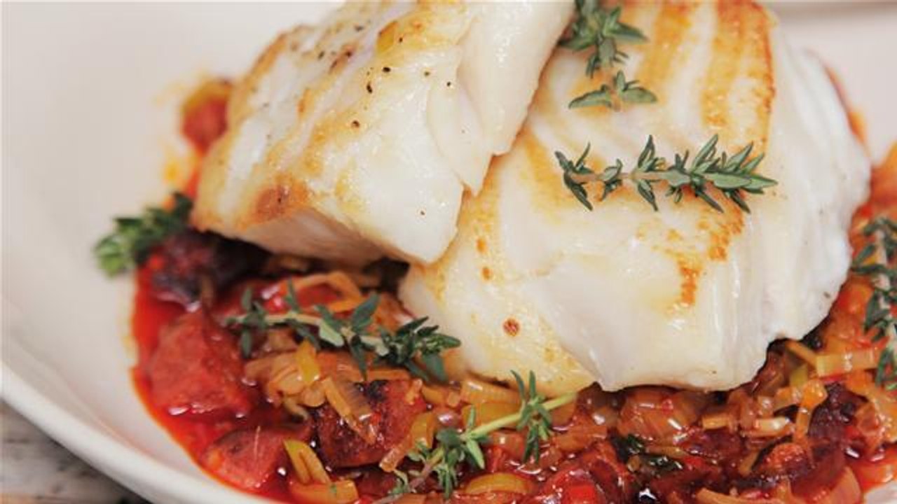 How To Make Cod With Chorizo And Leeks