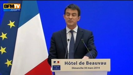 Municipales 2014: Manuel Valls parle d'une "défaite locale et nationale" de la gauche - 30/03