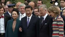 Chinese President Xi Jinping continues European visit in Belgium with royal family