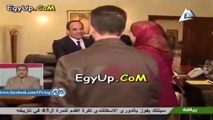 اول ظهور للسيسي في البدلة المدنية في مقر حملته الانتخابيه