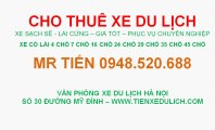 THUÊ XE DU LỊCH 24 CHỖ GỌI 0948520688