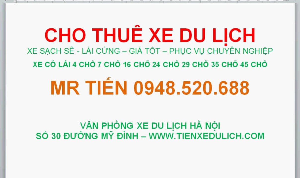 CHO THUÊ XE LACETTI CÓ LÁI 0948520688